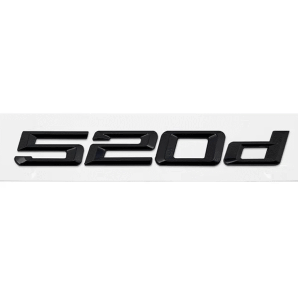 Badges Logos de coffre Noirs BMW Série 5 520d 525d 530d 535d 528i 535i E39 E60 F10 — BMW Série 5 E39 E60 F10