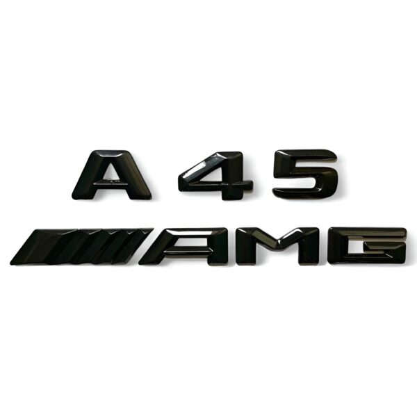 Logos Noirs Badges de coffre Mercedes A45 A35 A45s A35s AMG Classe A W176 W177 — Mercedes-Benz Classe A W176 W177