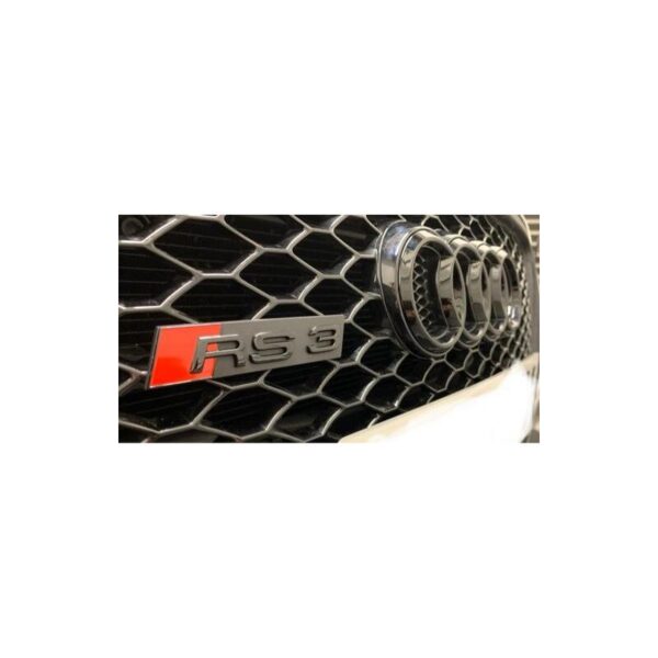 Logo de Calandre Badge AUDI RS3 Noir Brillant — Audi