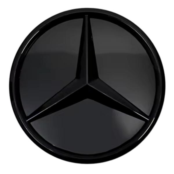 Logo de calandre emblème à l&rsquo;étoile Mercedes-Benz Noir Brillant — Mercedes-Benz