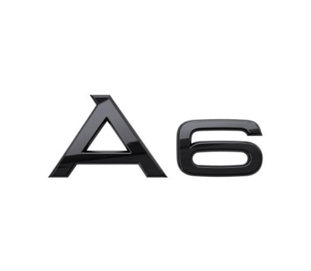 Logo de coffre logo noir Badge AUDI A6 Black Edition — Audi A6