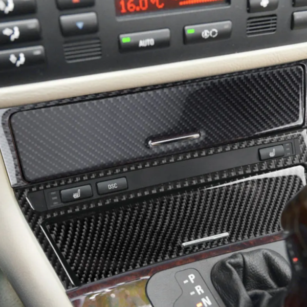 Garniture console centrale look carbone — BMW Série 3 E46