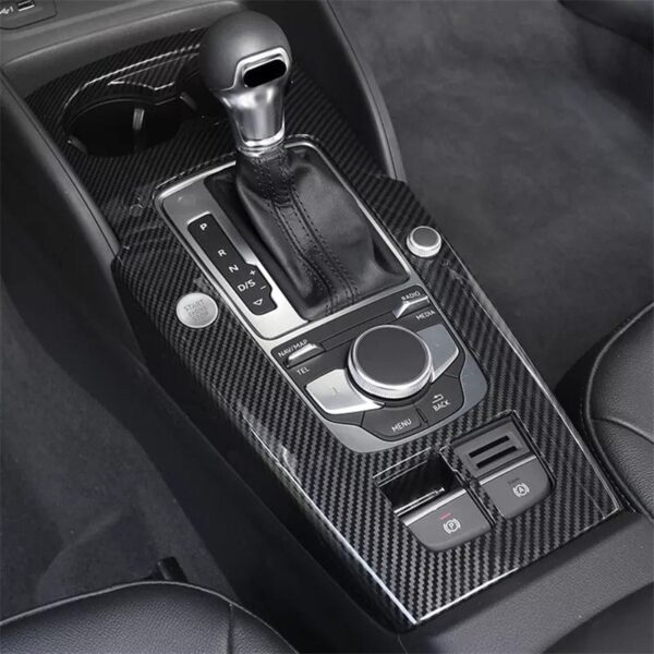Garniture de console centrale type carbone — Audi A3 8V