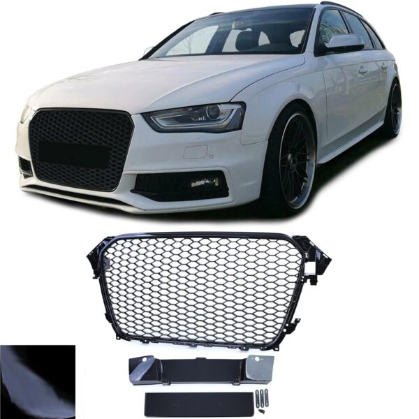 Grille de calandre noire nid d&rsquo;abeille type RS4 — Audi A4 B8