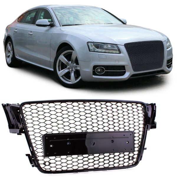Grille de calandre noire nid d&rsquo;abeille type RS5 — Audi A5 B8