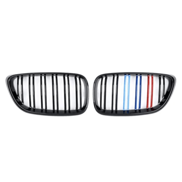 Grilles de calandre Couleurs M Motorsport noires BMW Série 2 F22 — BMW Série 2 F22