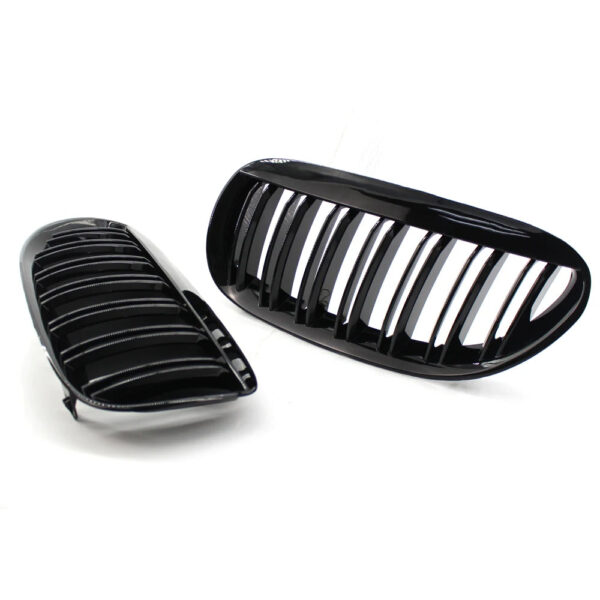 Grilles de calandre noires brillantes — BMW Série 6 E63 E64