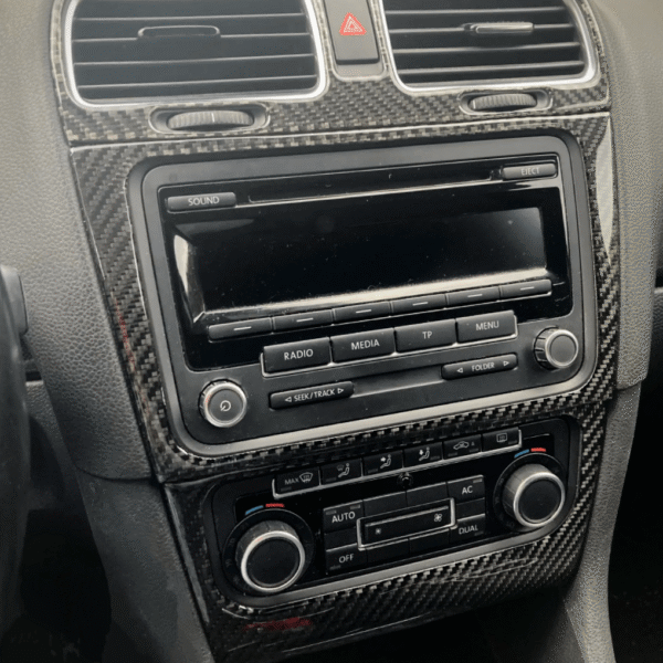 Inserts intérieurs carbone tableau de bord console centrale — Volkswagen Golf Golf 6