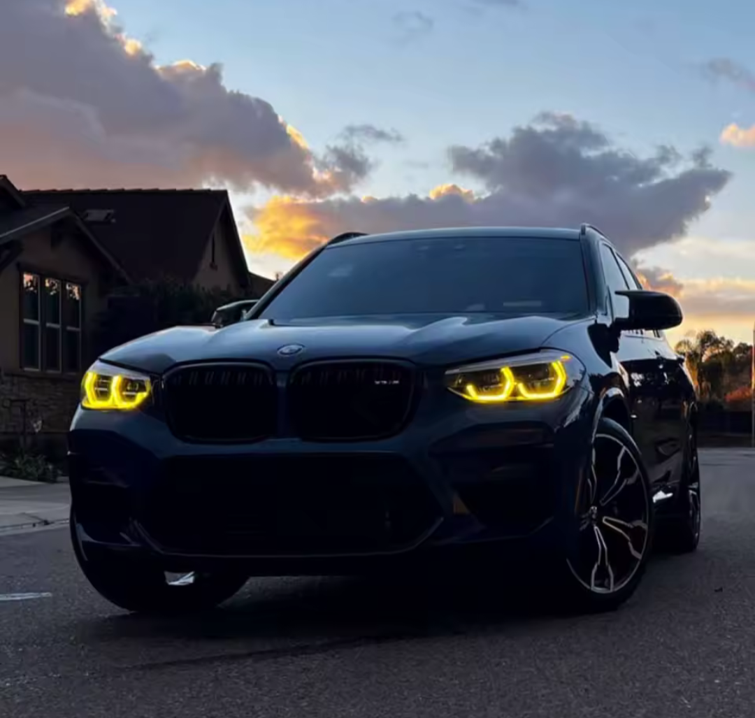 Modules LED DRL Jaunes look CSL Angel Eyes, BMW X3 G01