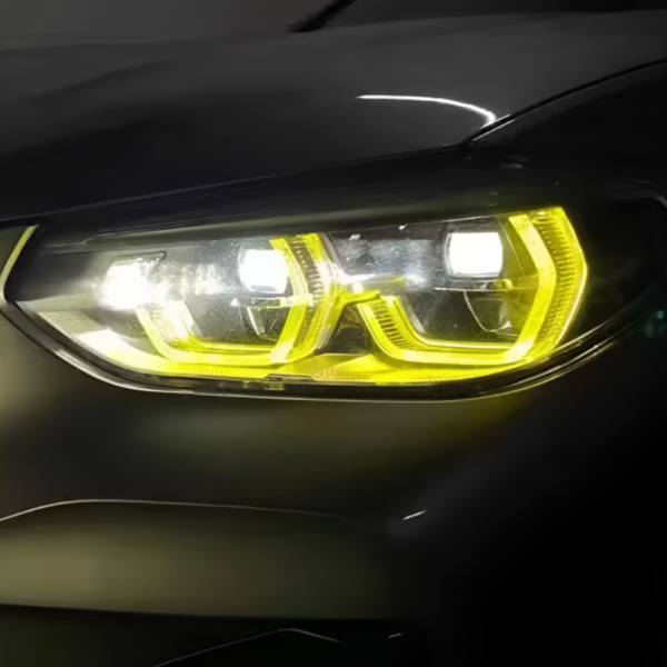 Modules LED DRL Angel Eyes Jaunes look CSL — BMW X4 G02