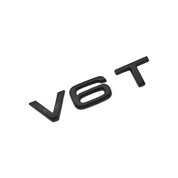 Logo Audi V6T Noir Badge d&rsquo;aile avant Black Edition — Audi