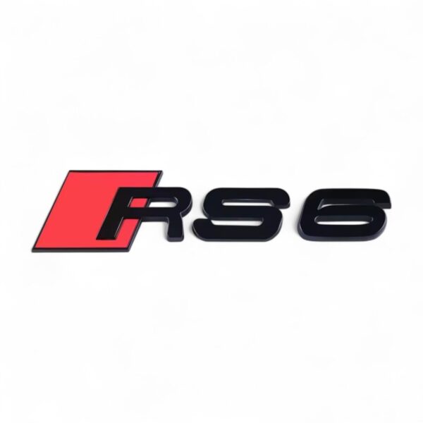 Logo de coffre noir Badge AUDI RS6 Black Edition — Audi
