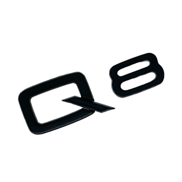 Logo de coffre noir Badge AUDI Q8 Black Edition — Audi Q8