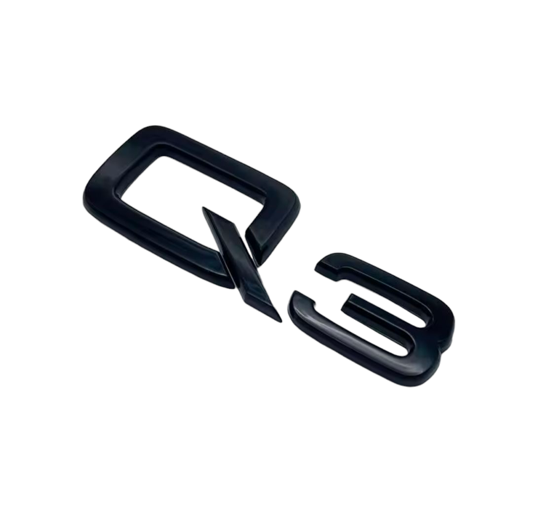 Logo de coffre noir Badge AUDI Q3 Black Edition, Audi Q3